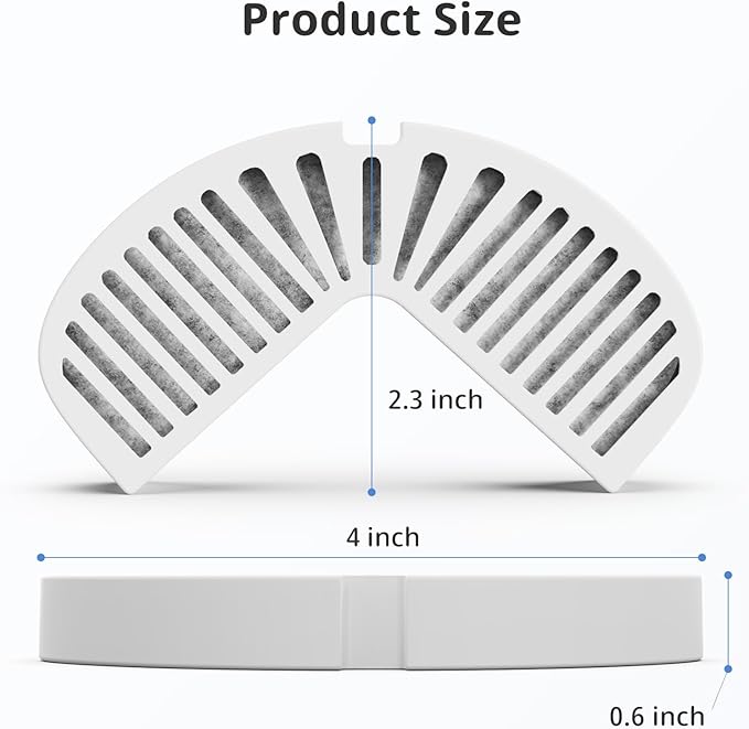 Cat Water Fountain Filters, 3 Pack Replacement Filters for Ceramic & Stainless Steel Fountains Automatic Pet Fountain Dog Water Dispenser (3 Pack)