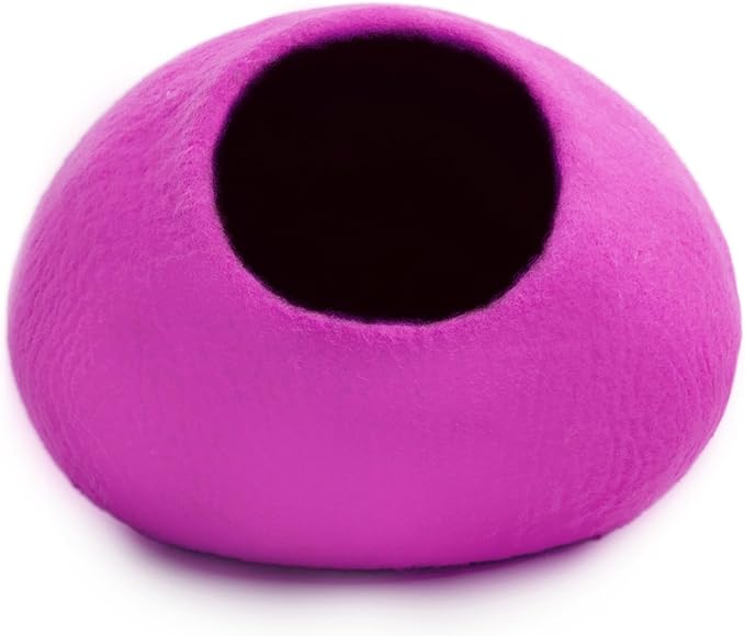Woolygon Premium Wool Cat Cave Bed - Felt Cat Cave Handmade from 100% Merino Wool, Pet Friendly Felt Cat Bed for Indoor Cats and Kittens