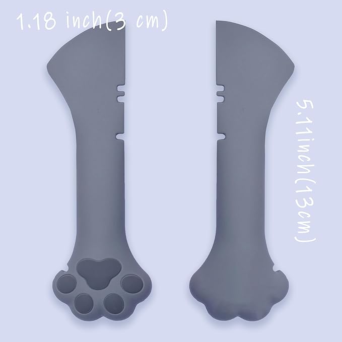 Meow&Woof Cat Wet Food Spoon, Mini Spatula for Pet Canned Food, BPA Free Can Spoons for Animal Feeding, Small Jars Spatulas, Easy Clean Scraper for Dog Food Cans (2 Spoons)