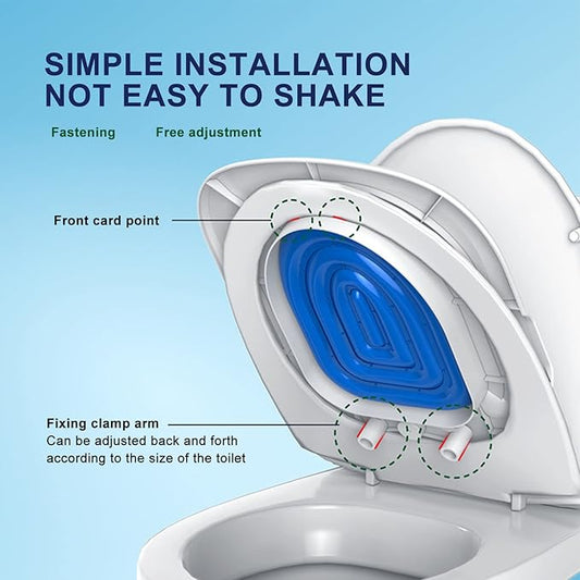 Cat Toilet Training Kit, Reusable Universal Cats Potty Toilet Trainer System, Teach Kitty How to Use Toilet Bowl, Professional Cat Urinal Seat Trainer for Home (White Tray, 1 Blue Inner Support)