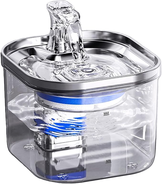 Cat Water Fountain, 85oz/2.5L Pet Water Fountain, Automatic Cat and Dog Water Dispenser for Cats, Dogs, Multiple Pets