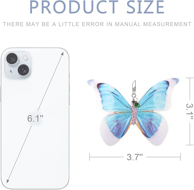 SONGWAY Cat Butterfly Toy Replacement - 7 Pieces Butterfly Cat Toys Accessories,Teaser Wand Attachments, Interactive Cat Toys for Indoor Cats Kittens