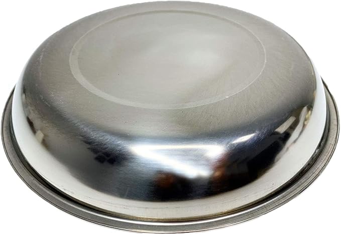 kathson Stainless Steel Whisker Relief Cat Bowl, 4 pcs Shallow and Wide Bowls, Pet Cat & Dog Feeding Large Dishes Fits with Elevated Stands Pet Bowl Stand (10.22 Inch Dia.)