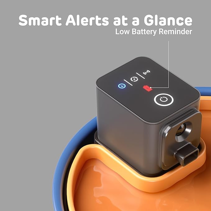 iPettie Ceramic Cat Water Fountain, 3.5L Cordless Pet Water Dispenser with 3 Water Modes, Ultra-Quiet Pump, Rechargeable 3000mAh Battery, BPA-Free Ceramic & ABS, Auto Low Water & Battery Alerts