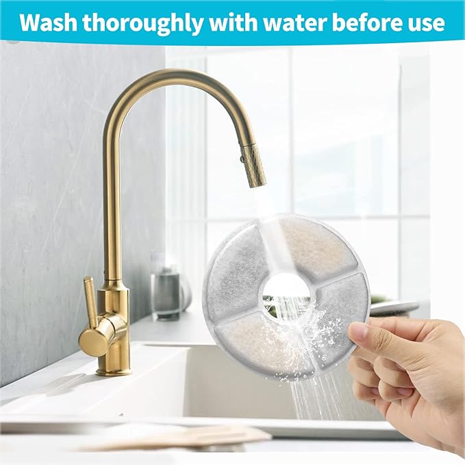 Cat Water Fountain Filter, 81 oz/2.4 L Automatic Pet Water Dispenser Cat Fountain Replacement Filters, Pet Fountain Fillter Replacement
