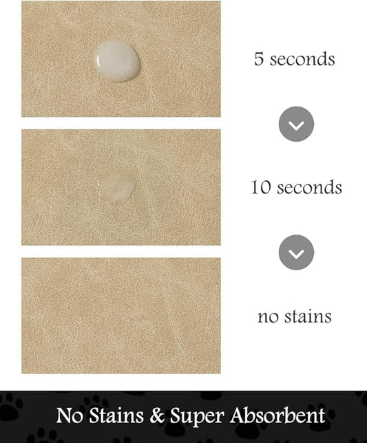 Pet Feeding Mat-Absorbent Dog Mat for Food and Water Bowl-No Stains Quick Dry Water Dispenser Mat-Dog Accessories Pet Supplies-Bowl for Messy Drinkers(Beige,16"x24"