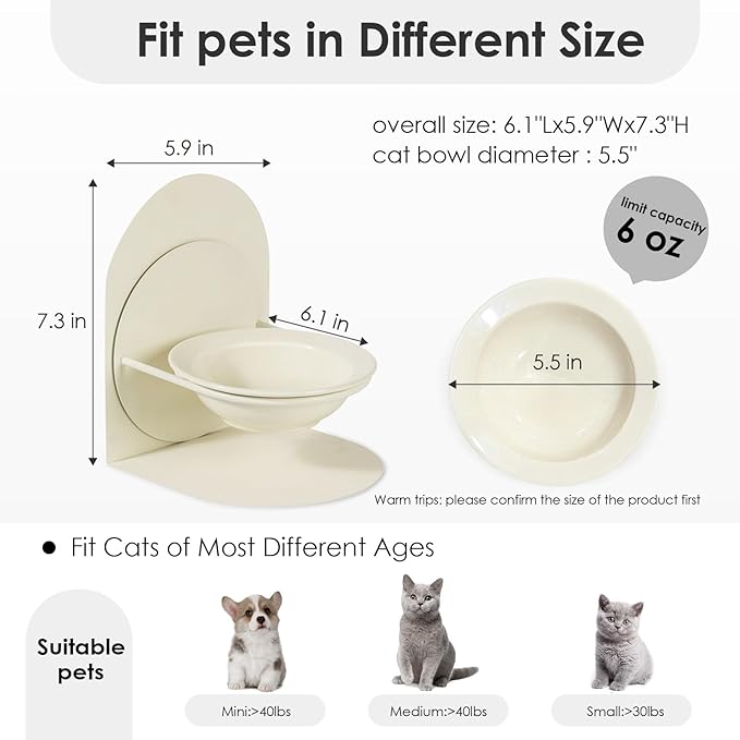 2-Pack Adjustable Cat Bowls with Magnetic Iron Stand & Ceramic Bowls – Dual Height & Angle Adjustable, Non-Slip Design for Comfortable Feeding