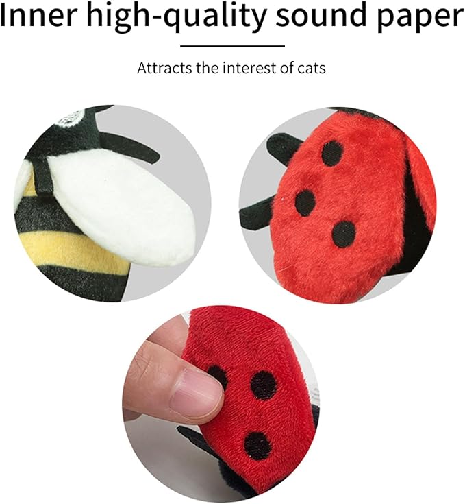 Cat Toys for Indoor Cats Satisfy Cat's Natural Hunting Instinction Catnip Soft Interactive Chirp Toys for All Breeds Indoor Cats, 3pcs (3 Pack)