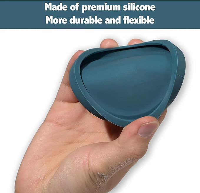 OHMO 3 Pack Small Cat Food Can Lids, Silicone Pet Food Can Lids Covers for 3 oz 2.5 oz Cat Food Cans, Dark Blue