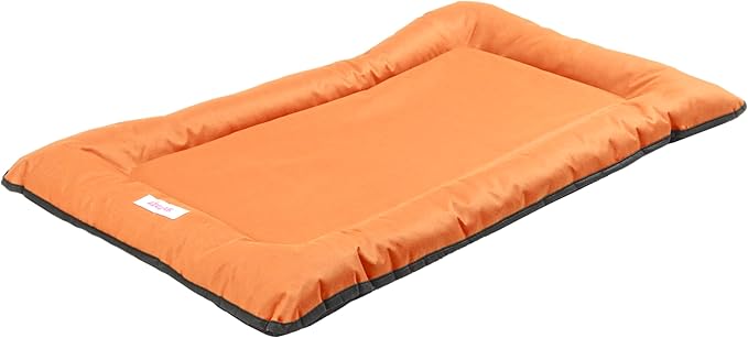 DBD3004B-L Archie 39" x 23" Traditional Oxford Waterproof Indoor/Outdoor Hand-Washable Memory Foam Camping Pet Bed, Tangerine