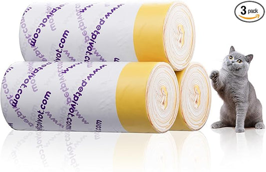 60 Count Easy-Pull Cat Litter Liners Replacement Suitable for Autoscooper 11 Self Cleaning Litter Box and Most Automatic Litter Boxes
