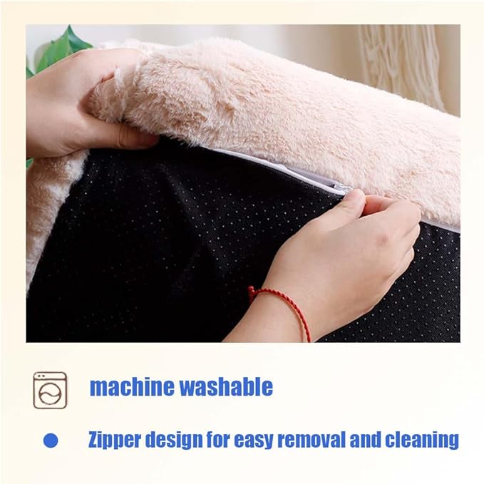 Plush Pet Sofa, Cat Couch Bed for Small Animal Multiple Color Options with Removable and Machine Washable for Indoor (Grey, Large)