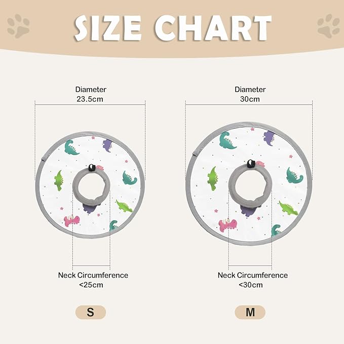 LOS ANDES Cat Recovery Collar - Adjustable Protective Alternative to Cat Neck Cones, Lightweight Elizabethan Collar for Kitten/Puppy