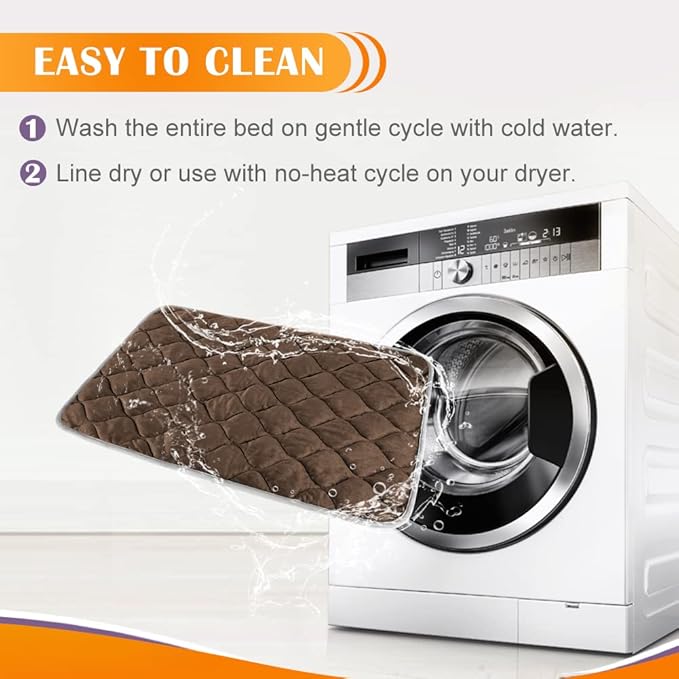 ULIGOTA Self Warming Cat Bed Self Heating Cat Mat Thermal Pet Bed Mat Self-Warming Dog Crate Pad