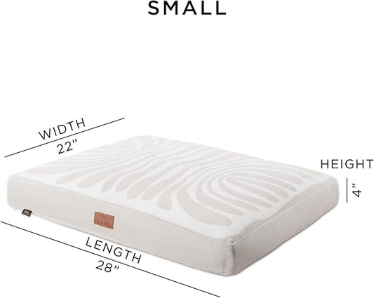 TOWN & COUNTRY LUXE CuddleTown Matisse Everwash® Pillow Pet Bed, Water Repellent Floor Pillow, Machine Washable Cover, Soft & Calming, Taupe, Small 28"x22"x4"