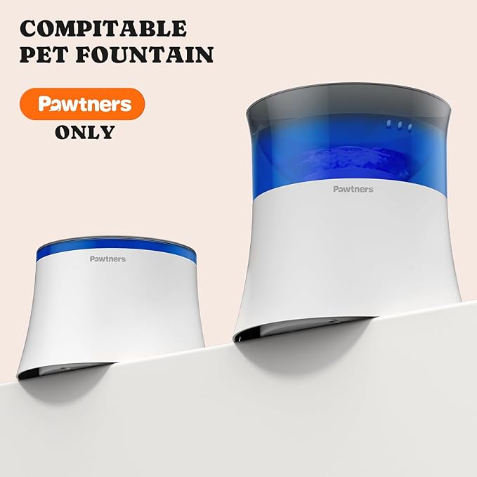 Pawtners 8 + 4 Packs Replacement Filters for LD.2524 & LD.2523 Pet Water Fountain, Multiple Filtration Material, Replacement Filter for Pet Cats Dogs Water Fountains