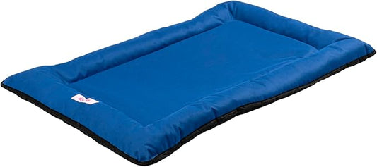 DBD3004D-L Archie 39" x 23" Traditional Oxford Waterproof Indoor/Outdoor Hand-Washable Memory Foam Camping Pet Bed, Cobalt