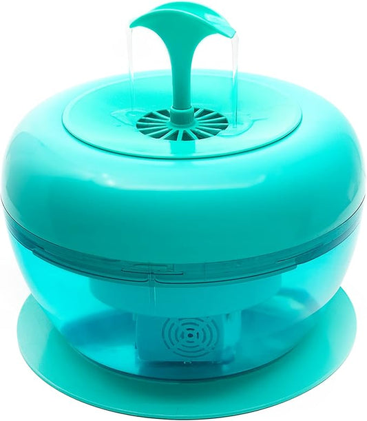 PURRoducts Purrfect Water Fountain for Cats and Small Dogs with Premium 5-Layer Filter That Lasts Up to Two Months. Splash Free and Tip-Proof Design. Low Water Auto Shut-Off Feature.