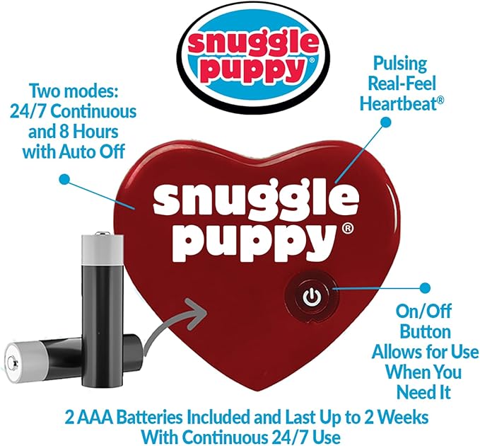 Snuggle Kitty Heartbeat Plush Cat Toy by Snuggle Puppy - Cat Calming Toy and Anxiety Relief for All Breed Sizes