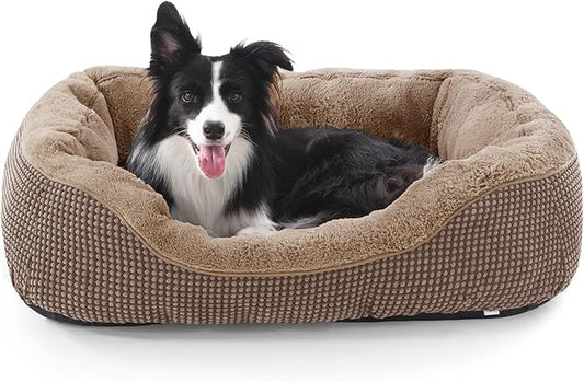 INVENHO Dog Bed Medium Size, Orthopedic Warming Soft Calming Sleeping Durable with Anti-Slip Bottom