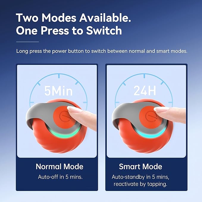 2025 Newly Upgraded Version 3.0 Cat Toys, Cool Intelligent Interactive Cat Ball for Indoor Bored Cats, Automatic Rolling Ball 3.0 Puzzle Toy, Electronic Rolling Pet Chase (Orange - 1pcs)