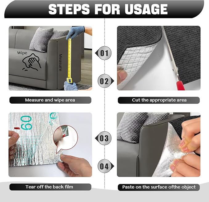 Couch Wall Corner Protector for Indoor Cats, Anti Scratch Furniture Protector from Cats Scratching, Trimmable Climbing Cat Scratcher Pad Mat for Cat Board/Door/Carpet(Black, 39.3x15.8In)