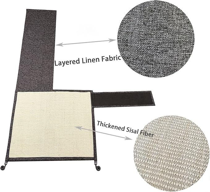 Cat Scratcher Couch- Natural Sisal Furniture Protection from Cats - Corner cat Scratcher for Couch,Chair,Sofa - Easy Installation