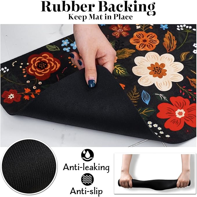 Eco-Friendly Pet Supplies: Absorbent Quick Dry Cat & Dog Food Mat, 24"x32"