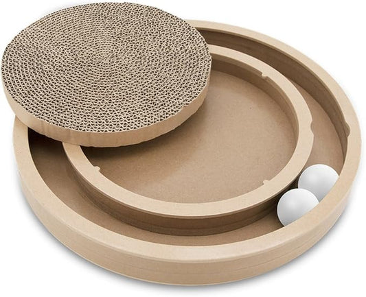Best Pet Supplies Cat Scratcher Replacement Pads - Cardboard Cat Scratcher Pad, Relieves Stress, Supports Pet Behaviors, Scratch & Spin
