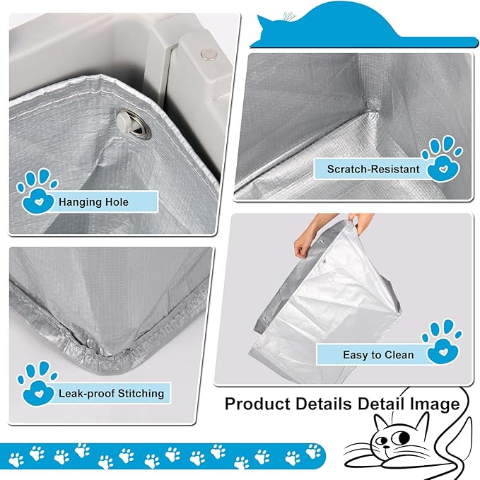 Liner F Compatible with Modkat Flip Litter Box - Reusable Liners for Flip Litter Box - Liner F for Cat Litter Box (4 Pack)