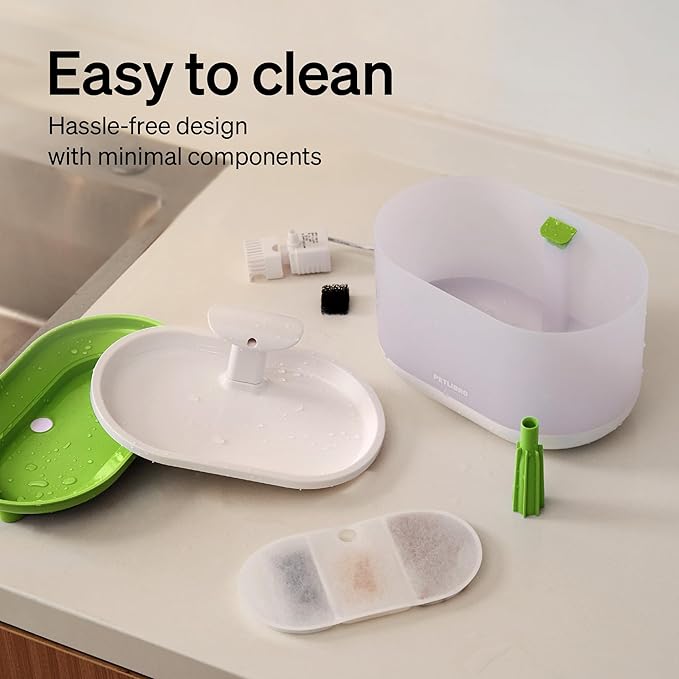 PETLIBRO Cat Water Fountain, 71fl oz/2.1L Ultra Quiet Pet Water Fountain for Cats Inside, BPA-Free, Two Flow Modes,Visible Water Level Dog Water Dispenser, Upgraded Cat Water Bowl with 4 Large Filters