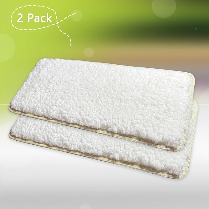 Replacement Pad for Dog Carrier Cat Carrier Pet Carrier, Plush and Rattan Mats, Double-Sided, Dog Bed Mat Crate Mat Kennel Pad 2-Pack 17" * 11"