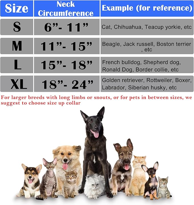 Katoggy Inflatable Cone Collar for Dogs After Surgery, Soft Adjustable Blow up Donut E-Collar for Small Medium Large Dogs and Cats