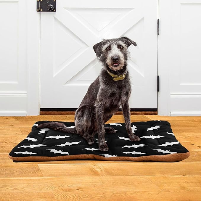 Pet Bed Halloween Bats Dog Bed Mat Absorbing Non Slip Pad Pet Sleeping Mat for Small, Medium, and Large Dogs Puppy Cat 36 in x 24 in