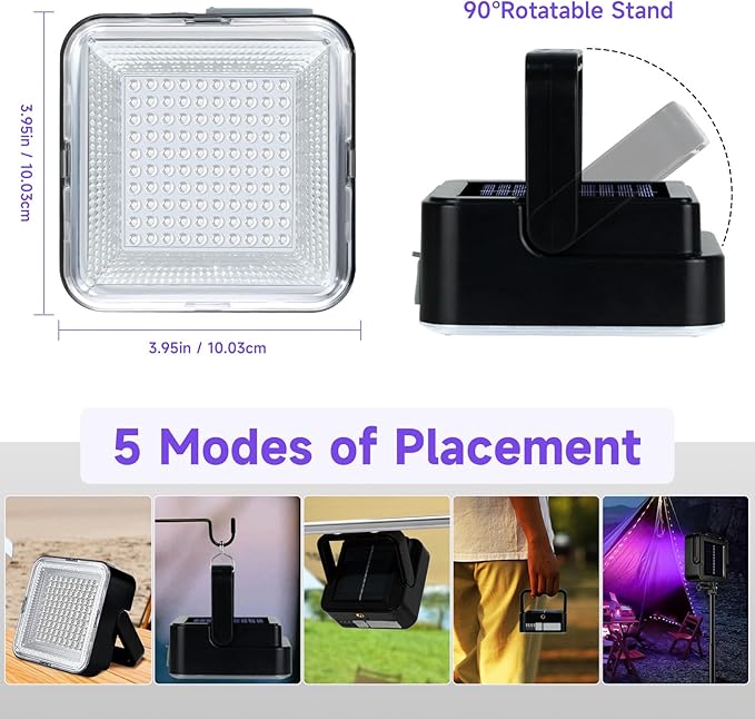 2 Pack Rechargeable Black Light, 60W 5000 mAh Dimmable UV Black Light, 100 LED 395 nM Ultraviolet Blacklight, for Dog Cat Pet Urine Stains Detection, Bed Bug, Scorpions, Bedroom, Camping, Outdoor