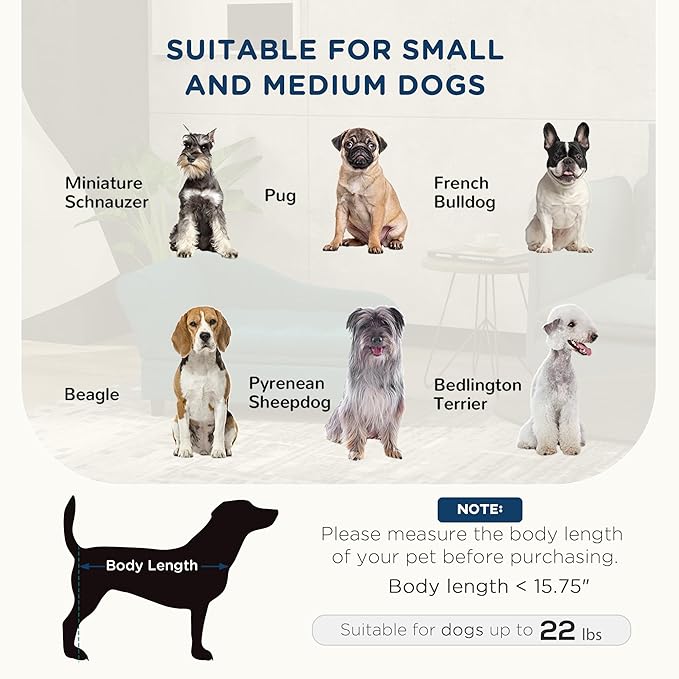 PawHut Pet Sofa, Dog Couch, Elevated Pet Bed for Small Dogs, with Hidden Storage, Soft Tufted Cushion, Dark Blue