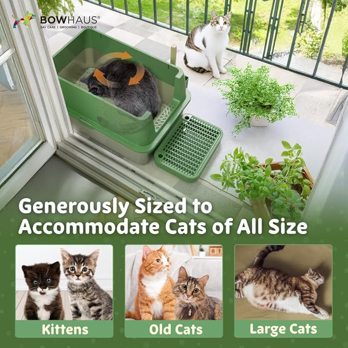 XL 3 in 1 Enclosed Extra Large Metal Litter Box w/Lid, Stainless Steel Cat Litter Box, Odorless Steel Litter Pan, Anti-Leakage & Easy Clean, High Sided Metal Litter Box w/Scoop, Beige