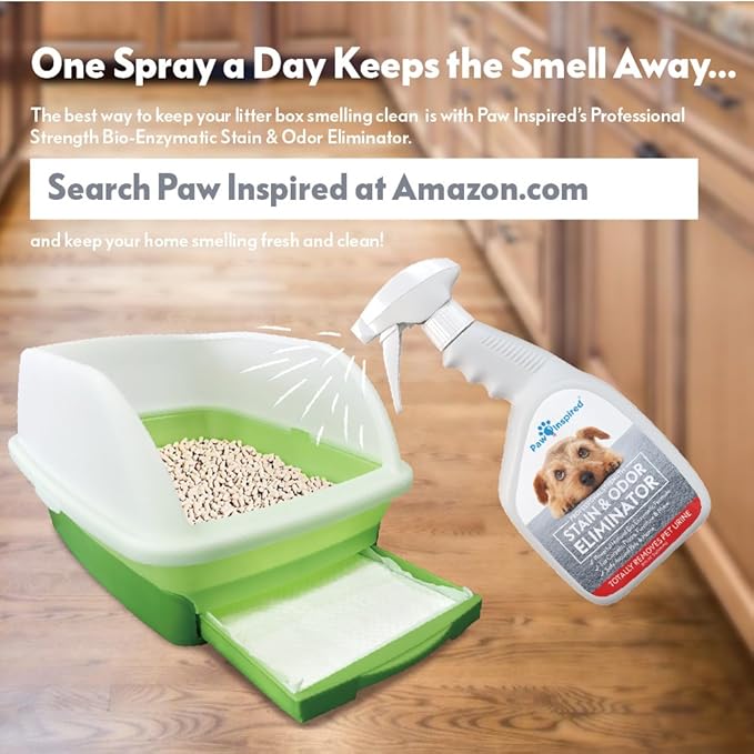 Paw Inspired Cat Pads, Generic Refills for Tidy Cats Breeze Litter Box System, Disposable Kitty Litter Liners for Easy Cleaning, Super Absorbent Pee Pads, 16.9 x 11.4 Inch (Carbon, 80 Count)