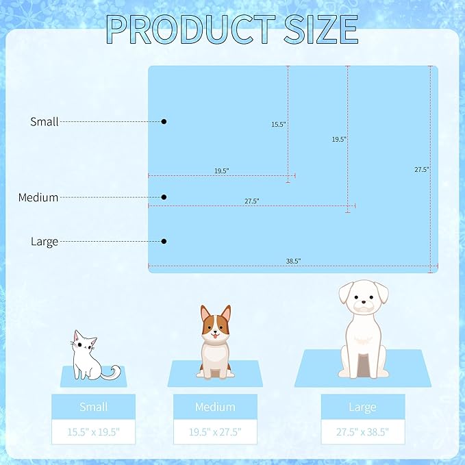 NACOCO Summer Pet Cooling Mat - Cat Dog Cushion Pad Sleeping Cool Lemon Comfortable Soft for Pets Kids and Adults (Dark Blue Lemon, L)