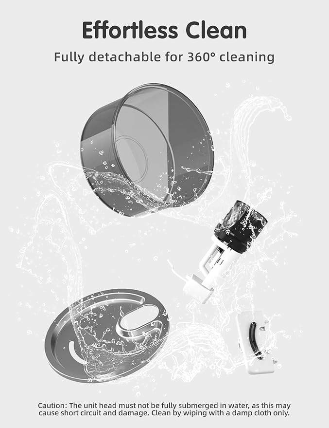 Stainless Steel Wireless Cat Water Fountain 3.2L/108oz Automatic Cat Water Dispenser 4000mAh Battery Operated Large Capacity Pet Water Fountains for Cats Dogs (Black Classic)