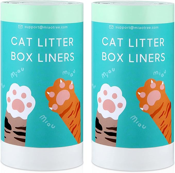 Cat litter Box Liners,20 Count 37" x 19" Large Extra Durable Heavy Duty Litter Pan Liner Bags with Drawstring for Pet Cat Litter Box Tray (Unscented)