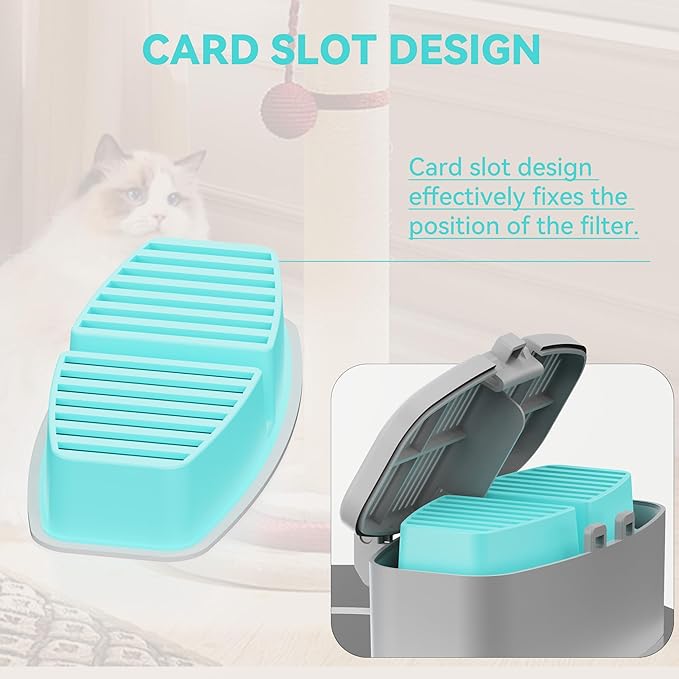 Dog Water Fountain Filter: 12 Pet Water Fountain Filters - Including 6 Pieces of Filters + 6 Pieces Sponges - Suitable for FOFNON Wired Dog/Cat Fountain