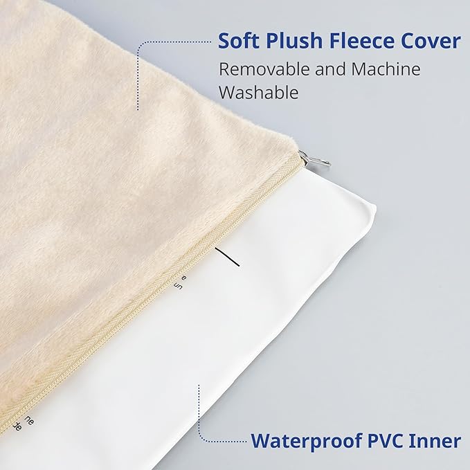 NICREW Pet Heating Pad for Dogs and Cats, Heated Dog Bed with Steel-Wrapped Cord and Soft Fleece Cover, 27.5 x 15.7 Inches, 50 Watts