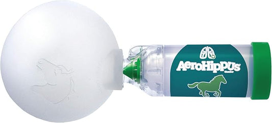 Equine Aerosol Chamber with Flow-Vu IFI Horse Inhaler for Respiratory Disease