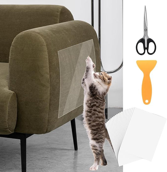 Cat Scratch Furniture Protector, Easy to Remove Couch Scratch Guard,Couch Protector from Cat Claws,Furniture Protection Pads and Cats Training Tape(20-Pack)