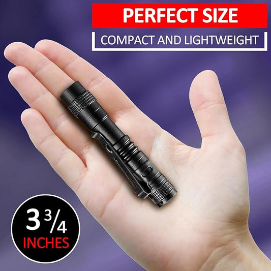 Beieverluck 10 Pack UV Black Light Flashlight Mini 395nm Pen Light with Clip LED Handheld Blacklight Detector for Leak Pet Urine Hotel Inspection Dry Stain and Bed Bug, Small