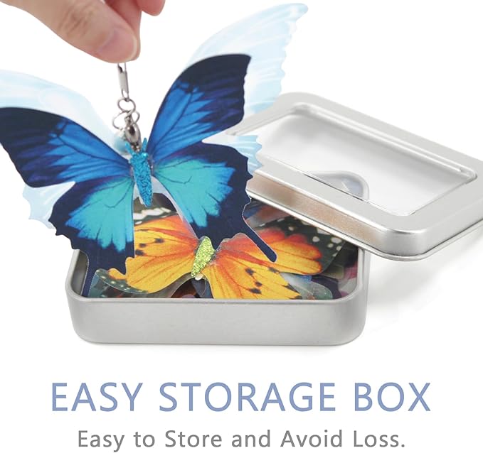 SONGWAY Cat Butterfly Toy Replacement - 7 Pieces Butterfly Cat Toys Accessories,Teaser Wand Attachments, Interactive Cat Toys for Indoor Cats Kittens