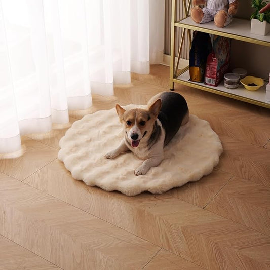 SHENGOCASE Pet Cushion Pad, Faux Fur Dog and Cat kneading Pillow, Cozy Bed Insert for Crate Pad Padding for Cage Kennel House Condo (27.6")