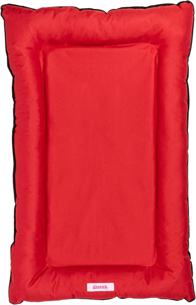 DBD3004A-XL Archie 46" x 41.5" Traditional Oxford Waterproof Indoor/Outdoor Hand-Washable Memory Foam Camping Pet Bed, Strawberry