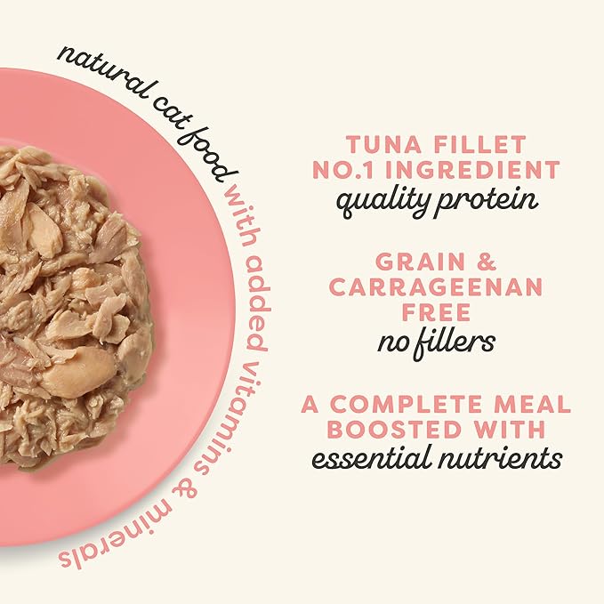 Applaws Vitality Wet Cat Food in Broth, Natural Canned Cat Food, Wet Food for Cats with Added Vitamins and Minerals, Grain and Carrageenan Free, Tuna Fillet & Salmon in Broth (24 Count, 2.47 oz Cans)